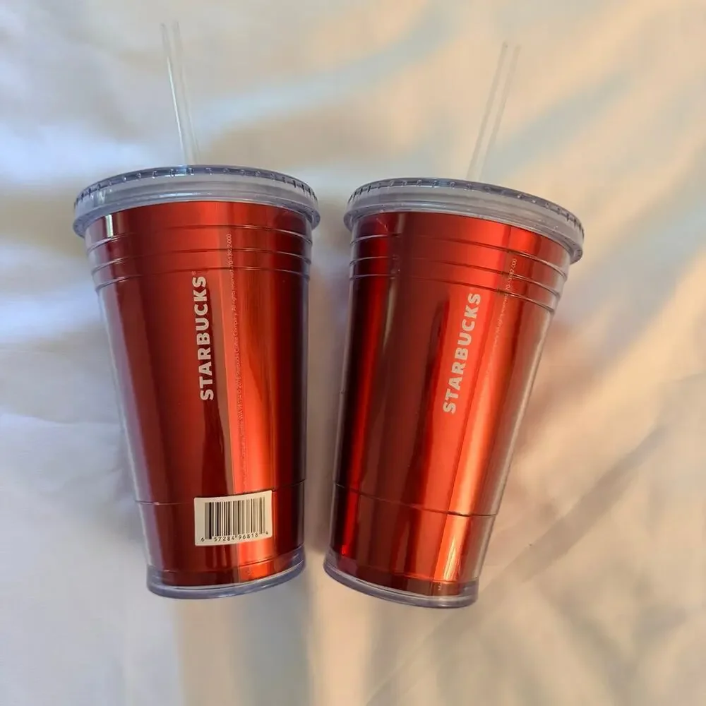 Starbucks tumblers with straw NEW